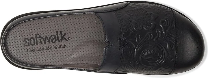 SoftWalk San Marcos Tooling Women's Shoes Navy : 6 W (D), Leather/Microfiber/Rubber - Image 2