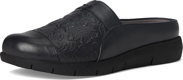 SoftWalk San Marcos Tooling Women's Shoes Navy : 6 W (D), Leather/Microfiber/Rubber - Image 5