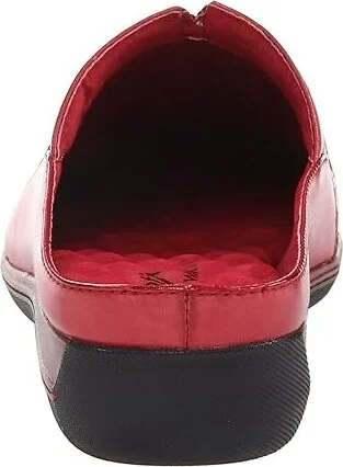 SoftWalk San Marcos Women's Clog Shoes Dark Red Burnished Veg Leather : 11.5 N (AA) - Image 5