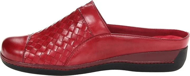 SoftWalk San Marcos Women's Clog Shoes Dark Red Burnished Veg Leather : 11.5 N (AA) - Image 7