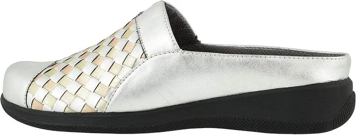 SoftWalk San Marcos Women's Clog Shoes Metallic : 11 N (AA), Cotton/Leather - Image 7