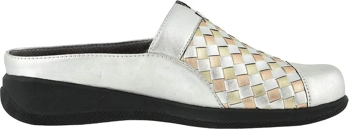 SoftWalk San Marcos Women's Clog Shoes Metallic : 11 N (AA), Cotton/Leather - Image 8