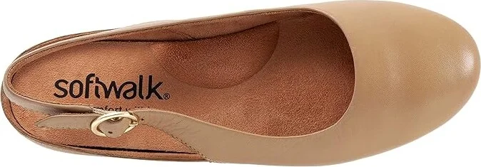 SoftWalk Sandy Women's Shoes Beige : 7 WW (EE), Leather - Image 2
