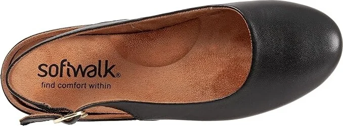 SoftWalk Sandy Women's Shoes Black : 6 WW (EE), Leather - Image 2