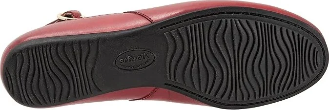 SoftWalk Sandy Women's Shoes Dark Red : 6.5 WW (EE), Leather - Image 3