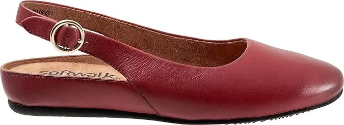 SoftWalk Sandy Women's Shoes Dark Red : 6.5 WW (EE), Leather - Image 7