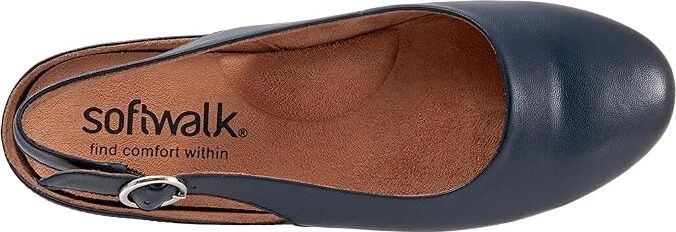 SoftWalk Sandy Women's Shoes Navy : 7 N (AA), Leather - Image 2