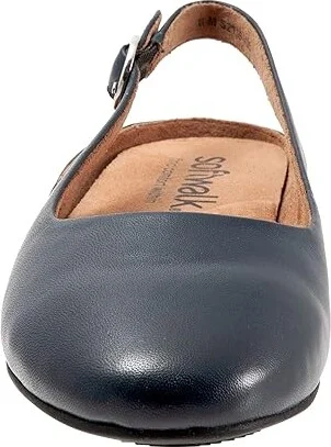 SoftWalk Sandy Women's Shoes Navy : 7 N (AA), Leather - Image 5