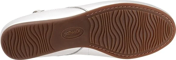 SoftWalk Sandy Women's Shoes Silver Metallic : 6.5 WW (EE), Leather - Image 3