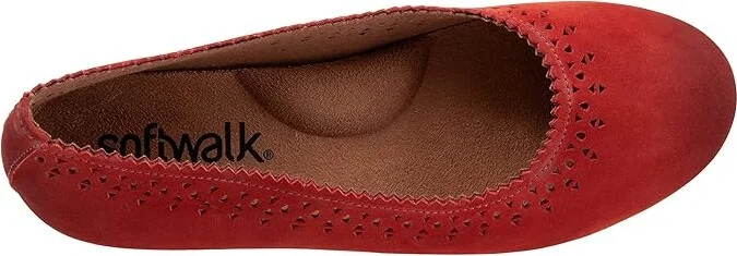 SoftWalk Selma Women's Shoes Red Nubuck : 6.5 M (B), Leather - Image 2