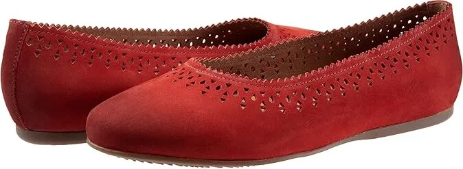 SoftWalk Selma Women's Shoes Red Nubuck : 6.5 M (B), Leather
