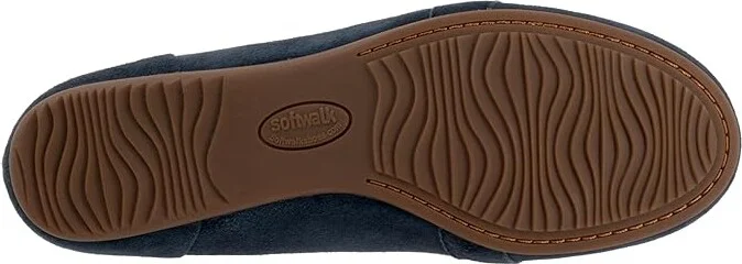 SoftWalk Serra Women's Flat Shoes Navy Suede : 11 M (B), Synthetic/Textile - Image 3