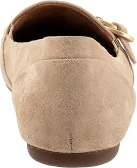 SoftWalk Serra Women's Flat Shoes Oatmilk Suede : 10 M (B), Synthetic/Textile - Image 3