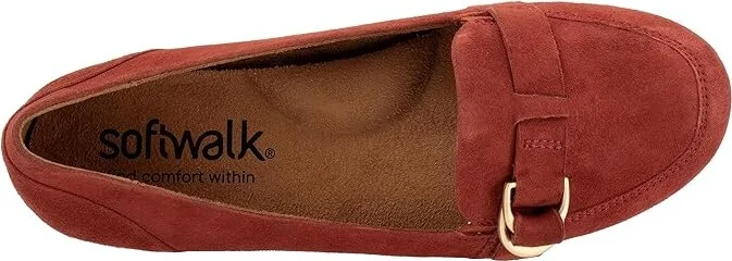 SoftWalk Serra Women's Flat Shoes Rust Suede : 7.5 W (D), Synthetic/Textile - Image 2
