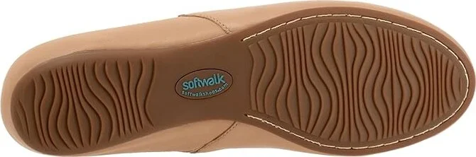 SoftWalk Sheffield Women's Flat Shoes Beige : 9.5 N (A), Leather/Polyester/Rubber - Image 3
