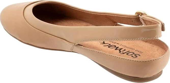SoftWalk Sheffield Women's Flat Shoes Beige : 9.5 N (A), Leather/Polyester/Rubber - Image 4