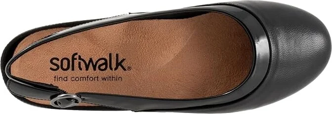 SoftWalk Sheffield Women's Flat Shoes Black : 8 M (B), Leather/Polyester/Rubber - Image 2