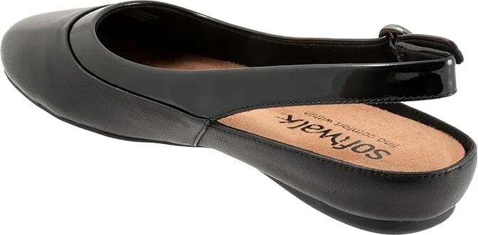 SoftWalk Sheffield Women's Flat Shoes Black : 8 M (B), Leather/Polyester/Rubber - Image 4