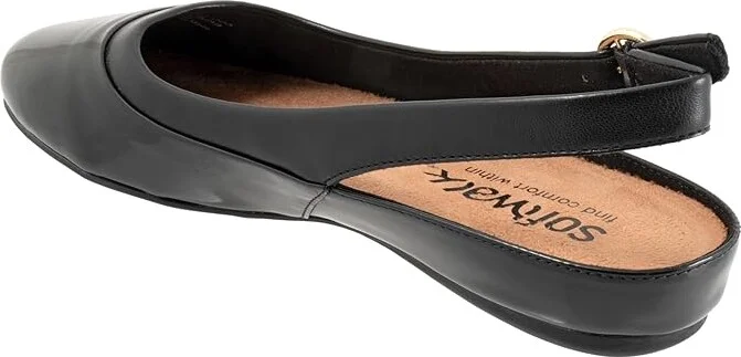 SoftWalk Sheffield Women's Flat Shoes Black Patent : 8 N (A), Leather/Polyester/Rubber - Image 4
