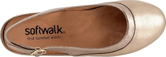 SoftWalk Sheffield Women's Flat Shoes Bronze : 9 M (B), Leather/Polyester/Rubber - Image 2