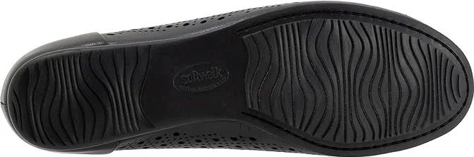 SoftWalk Shelby Perf Women's Flat Shoes Black : 7 W (D), Leather - Image 3