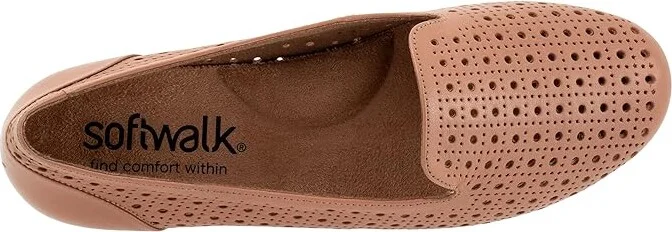 SoftWalk Shelby Perf Women's Flat Shoes Blush : 7 M (B), Leather - Image 2
