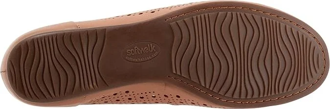 SoftWalk Shelby Perf Women's Flat Shoes Blush : 7 M (B), Leather - Image 3