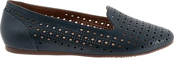 SoftWalk Shelby Perf Women's Flat Shoes Navy : 11 M (B), Leather - Image 7