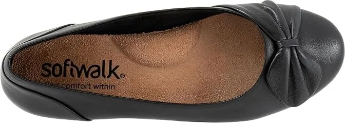 SoftWalk Sofia Women's Flat Shoes Black : 6.5 N (AA), Leather - Image 2
