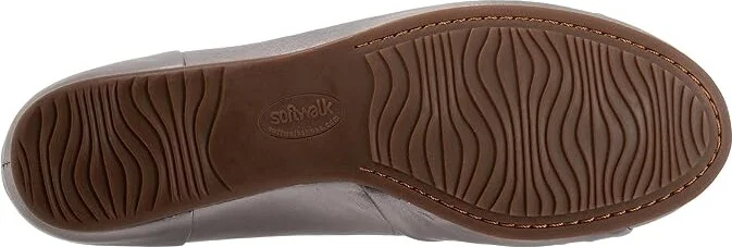 SoftWalk Sofia Women's Flat Shoes Pewter : 9 M (B), Leather - Image 3