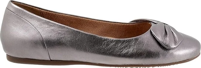 SoftWalk Sofia Women's Flat Shoes Pewter : 9 M (B), Leather - Image 7