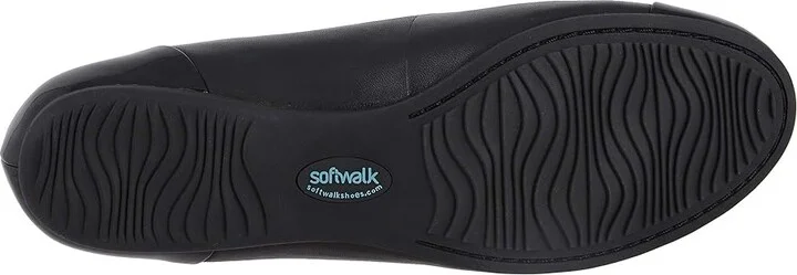 SoftWalk Sonoma Cap Toe Women's Flat Shoes Black Soft Napa/Patent : 7 N (AA), Leather - Image 4