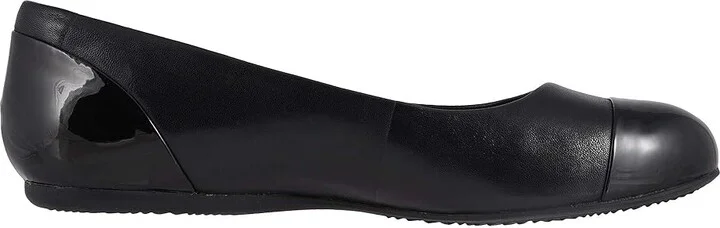 SoftWalk Sonoma Cap Toe Women's Flat Shoes Black Soft Napa/Patent : 7 N (AA), Leather - Image 8
