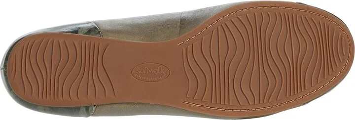 SoftWalk Sonoma Cap Toe Women's Flat Shoes Green Leather : 10 N (AA) - Image 3