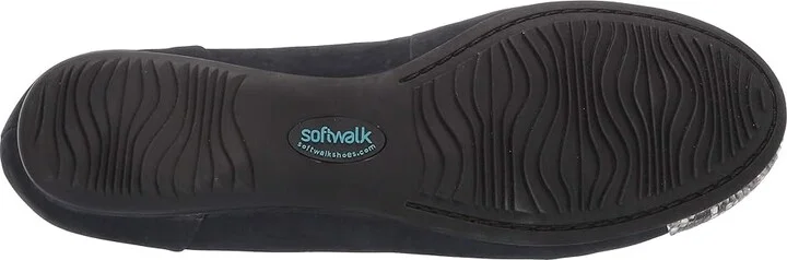 SoftWalk Sonoma Cap Toe Women's Flat Shoes Navy : 10 N (AA), Leather - Image 4