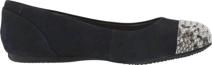 SoftWalk Sonoma Cap Toe Women's Flat Shoes Navy : 10 N (AA), Leather - Image 8