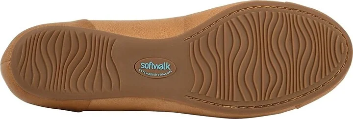 SoftWalk Sonoma Cap Toe Women's Flat Shoes Tan/Luggage : 7.5 N (AA), Leather - Image 4