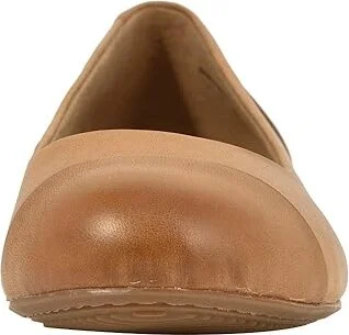 SoftWalk Sonoma Cap Toe Women's Flat Shoes Tan/Luggage : 7.5 N (AA), Leather - Image 6