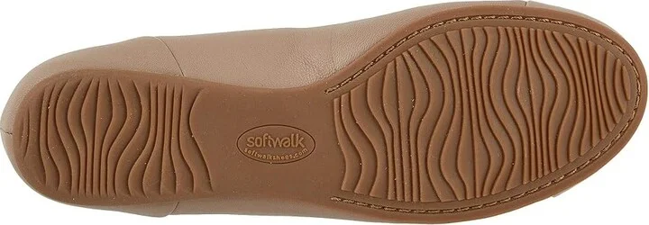 SoftWalk Sonoma Cap Toe Women's Flat Shoes Taupe : 7 N (AA), Leather - Image 4
