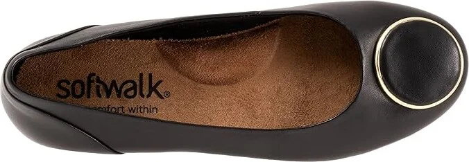 SoftWalk Sonoma Halo Women's Flat Shoes Black : 6.5 WW (EE), Microfiber - Image 2