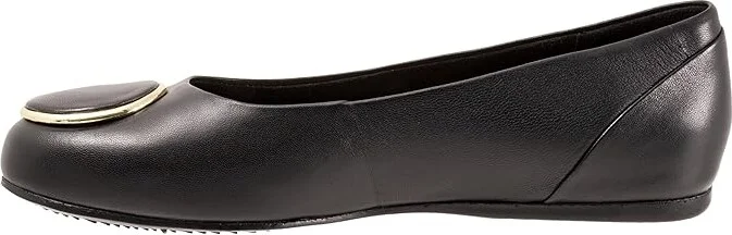 SoftWalk Sonoma Halo Women's Flat Shoes Black : 6.5 WW (EE), Microfiber - Image 6