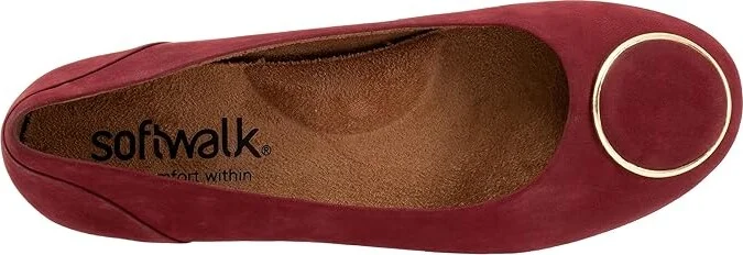 SoftWalk Sonoma Halo Women's Flat Shoes Dark Cherry Nubuck : 5.5 M (B) - Image 2