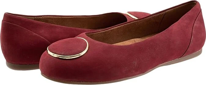 SoftWalk Sonoma Halo Women's Flat Shoes Dark Cherry Nubuck : 5.5 M (B)