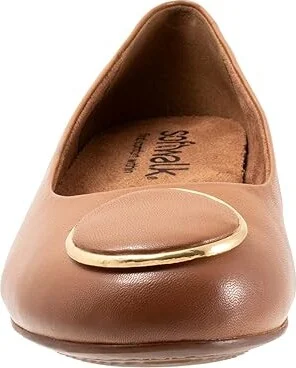 SoftWalk Sonoma Halo Women's Flat Shoes Tan : 9 M (B), Microfiber - Image 5