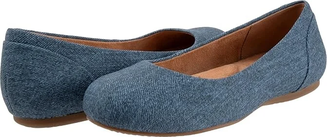 SoftWalk Sonoma Women's Shoes Blue Denim : 7.5 M (B), Leather