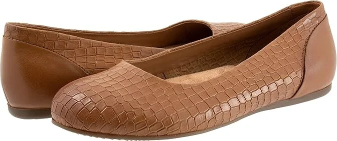 SoftWalk Sonoma Women's Shoes Luggage/Croc : 10.5 N (AA), Leather