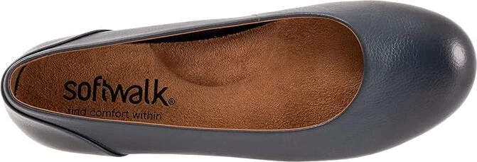 SoftWalk Sonoma Women's Shoes Navy Tumbled : 9 W (D), Leather - Image 2