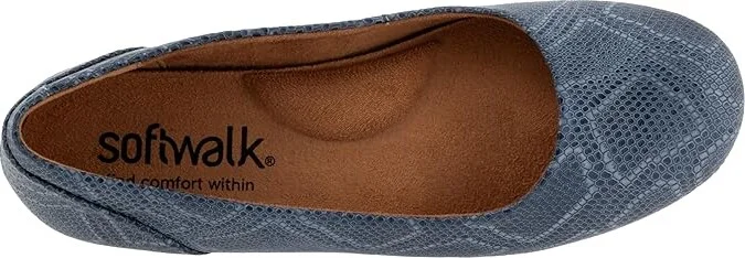 SoftWalk Sonoma Women's Shoes Smoke Snake : 9 N (AA), Leather - Image 2