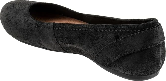 SoftWalk Sydney Women's Flat Shoes Black Suede : 5.5 M (B), Leather/Polyester/Rubber - Image 4