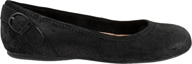 SoftWalk Sydney Women's Flat Shoes Black Suede : 5.5 M (B), Leather/Polyester/Rubber - Image 7
